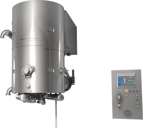 Granulation of solids from Romaco Innojet